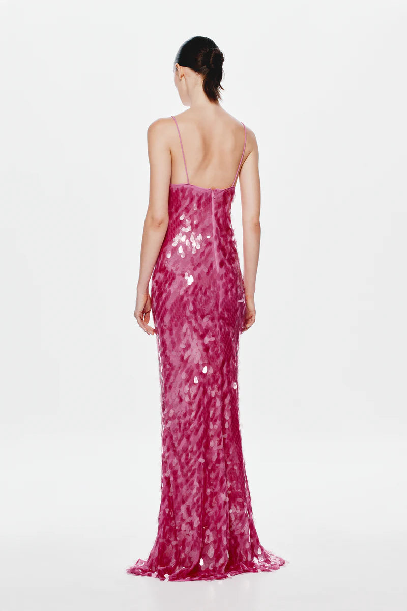 Misha - Sapphire Sequin Maxi Dress (Fuchsia)